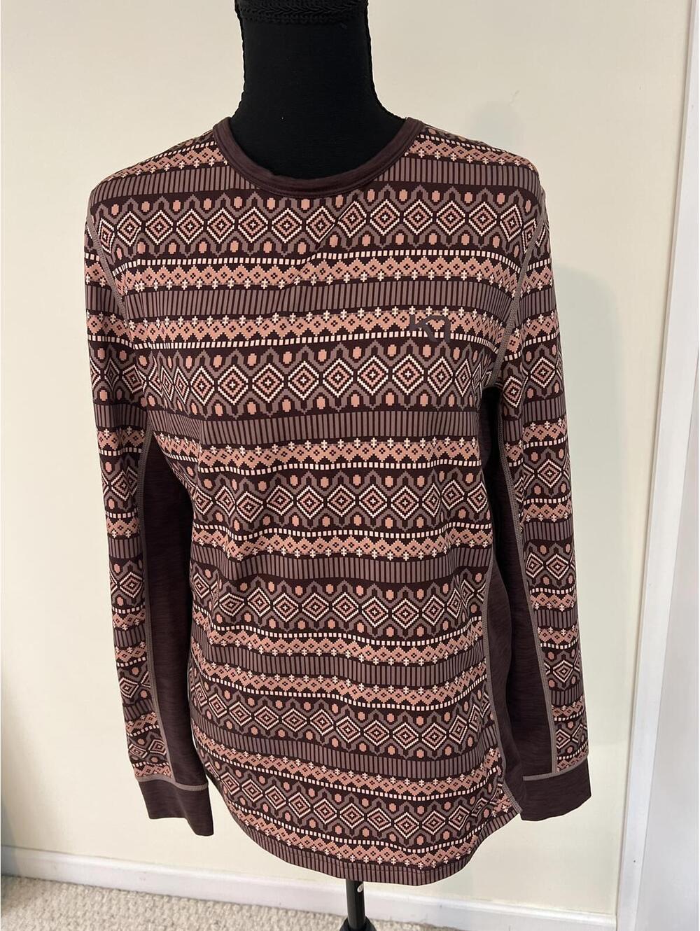 Kari Traa Women's Long Sleeve Patterned Pullover Shirt